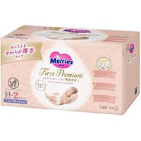 Merries First Premium Super Thick Baby Wipes 108pcs (54x2)