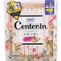 Unicharm Sophie Center-In Compact Nights Slim Pads With Wings (Natural Floral Scent ) 30.5cm 12pcs