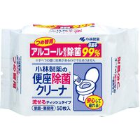 Kobayashi Toilet Seat Cleaning Wipes Anti-Bacterial Sterilization Flushable 50 Sheets