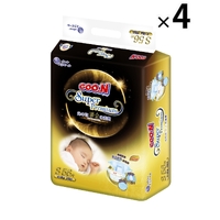 Goo.N Super Premium Nappies Gold Series Size S 1Carton 224pcs (S56x4) 4-8KG 大王光羽鎏金