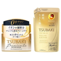 Shiseido Tsubaki Premium Repair Hair Mask 180g + Repair Hair Mask Refill 150g (0秒等待 修复损伤)