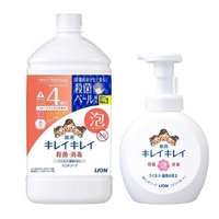 Lion Kirei Kirei Anti Bacterial Medicated Foaming Hand wash 500ml + Refill 800ml (Fruits)