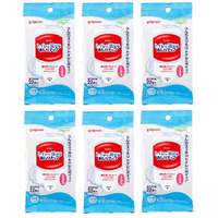 Pigeon Flushable Soft & Thick Baby Wipes & Toilet Seat Cleaning Wipes 6 Packs 132pcs (22x6)