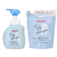 Pigeon Baby Foaming Shampoo 350ml + Refill 300ml for Babies from 0m+ (Unscent)