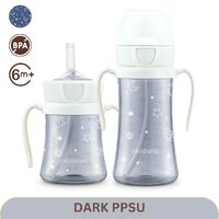 Grosmimi Space Edition PPSU Straw Cup 200ml/300ml (6M+) White 星空系列