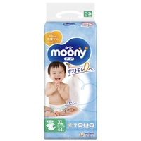 Moony Nappies Jumbo Pack Size XL 44PK (12-17KG)