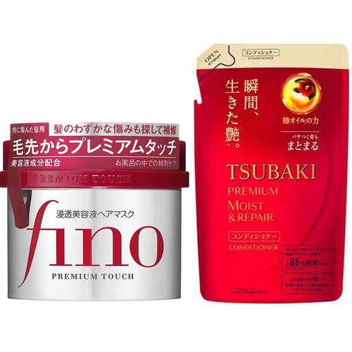 Shiseido Fino Premium Touch Hair Mask 230g + Moist & Repair Conditioner Refill 330ml 