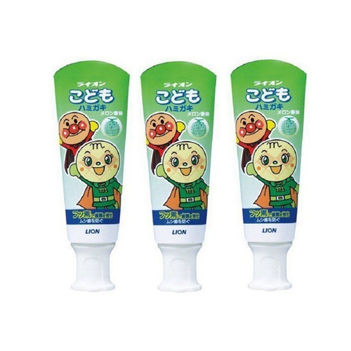 Lion Anpanman Kids Swallowable Toothpaste 3 Packs 120g (40g x 3) Melon