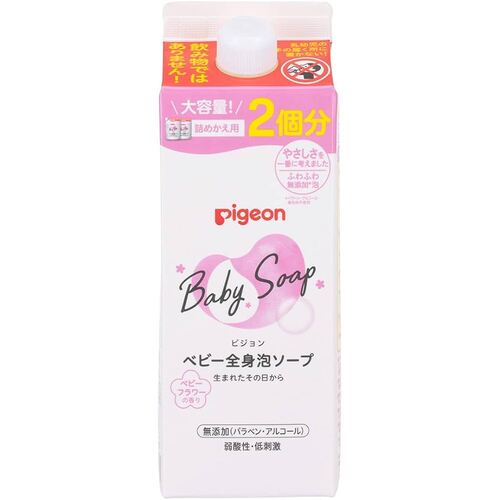 Pigeon Baby Moist with Ceramide Foam Body Wash Refill 800ml (Flower Scent)