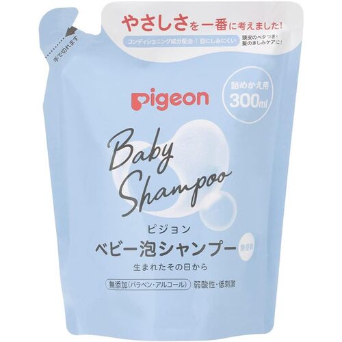 Pigeon Baby Foaming Shampoo Refill 300ml for Babies from 0m+ (Unscented)