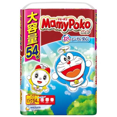 Mamypoko Pants Giant Pack Size XL 54PK (12-22KG) -Doraemon 哆啦A夢拉拉裤