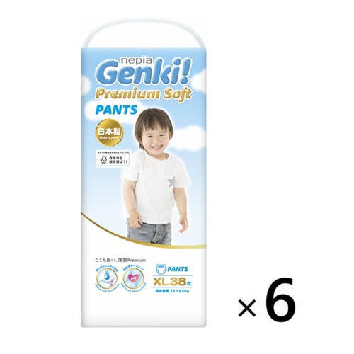 NEPIA Genki Premium Pants Size XL 2Cartons 228pcs (XL38x6) 12-17KG 